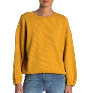 ELODIE Rib Knit Crew Neck Sweater